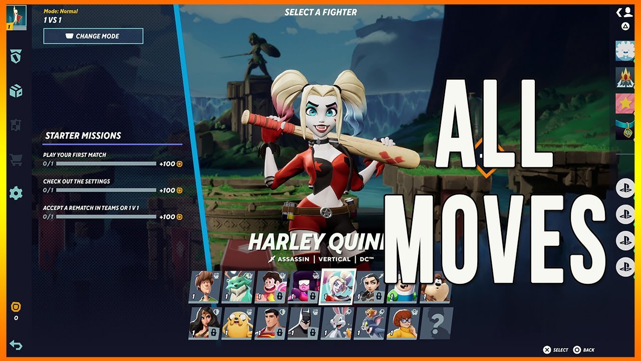 Multiversus Alpha - Harley Quinn Move list