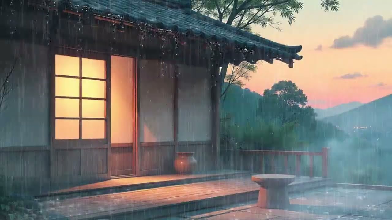 Heavy Rain and Thunderstorm at a Cozy Cabin for Deep Sleep and Anxiety Relief (3 Hours)