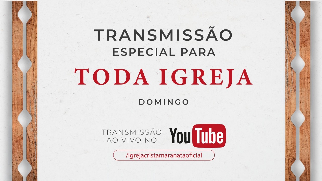 [Transmissão Especial] - 15h - 15/02/2026 - Igreja Cristã Maranata - Igrejas do Brasil