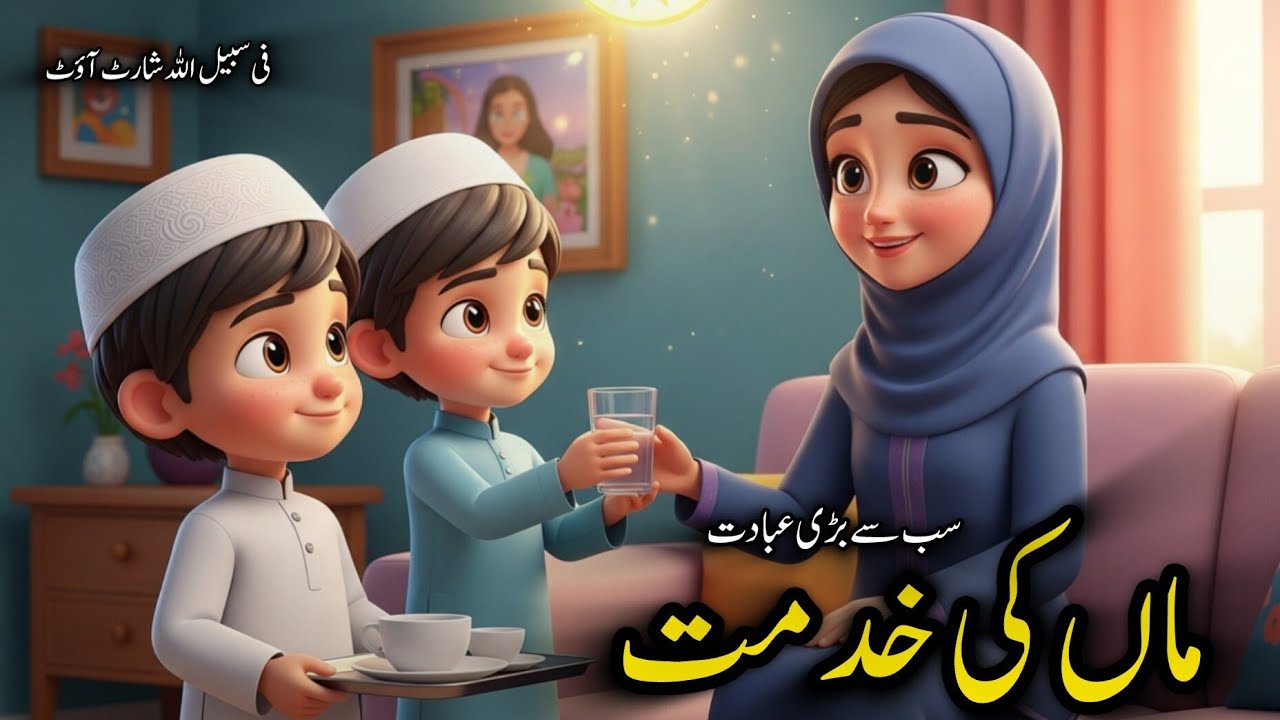 Maa Ki Khidmat | Islamic Kids Story | Maa Ki Ibadat |  Islamic Cartoon Bachon Ka Noor 