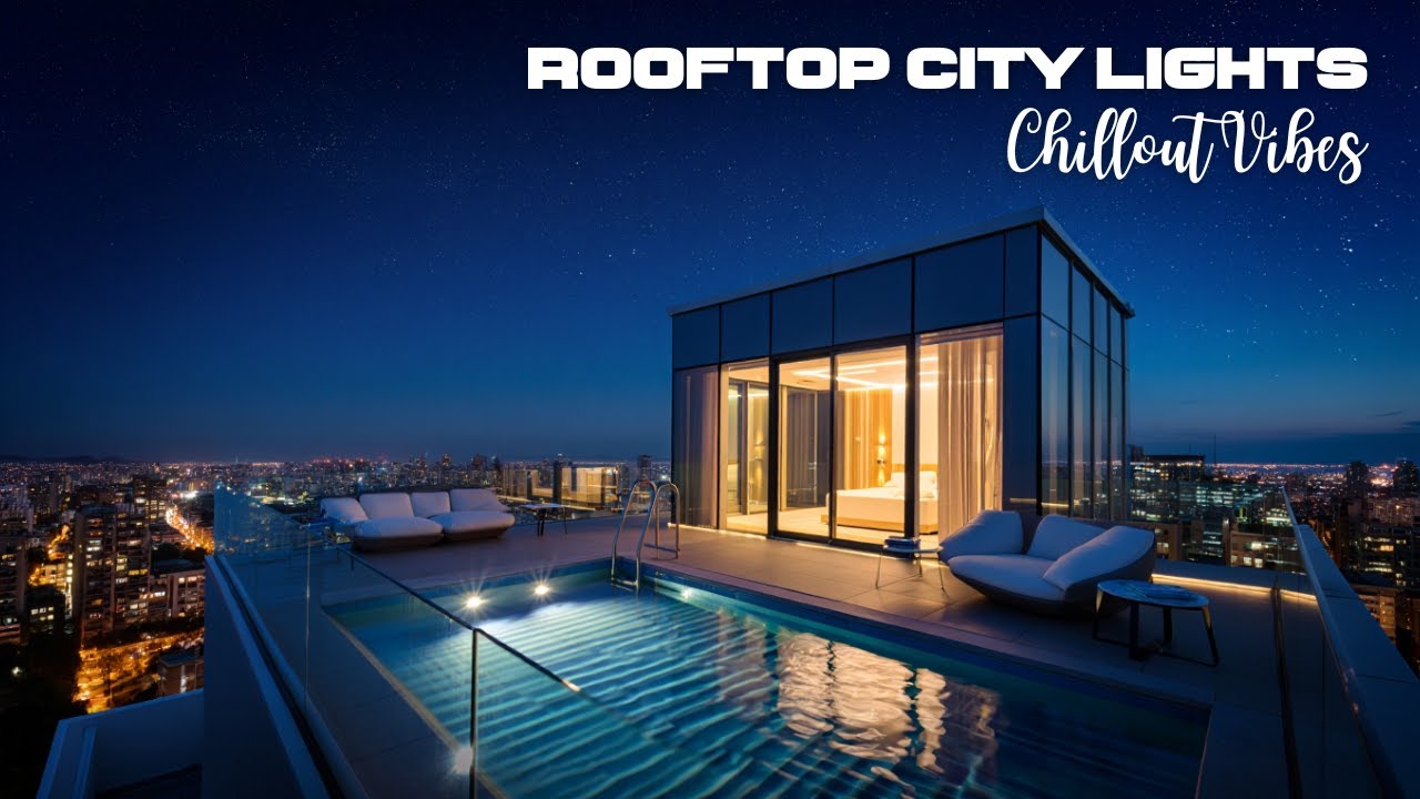 City Lights Chillout | Rooftop Ambient Music for Night Focus, Study & Relaxation