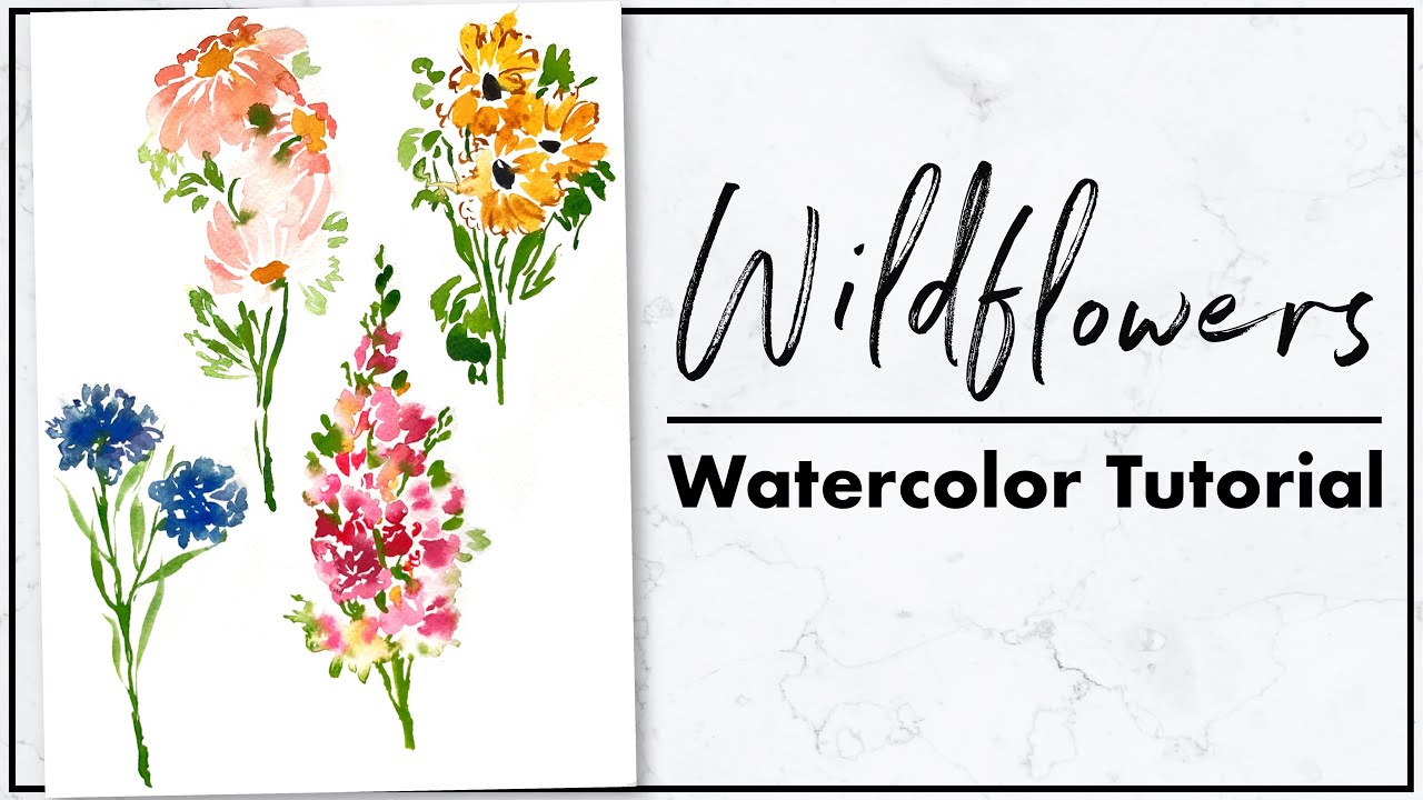 How to Paint Watercolor Wildflowers!