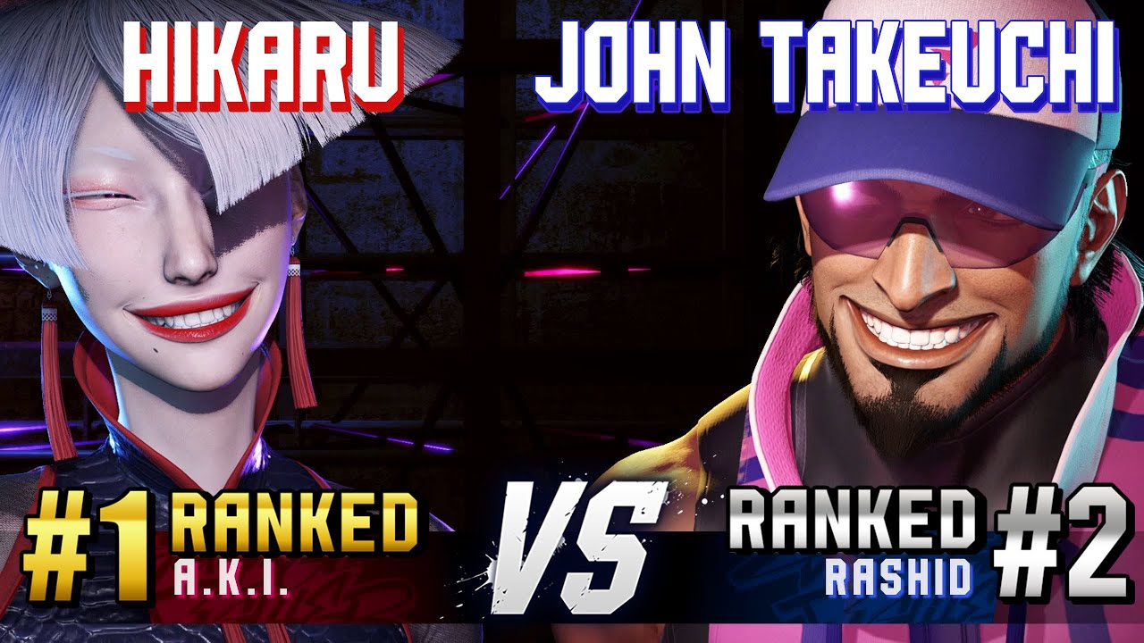 SF6 ▰ HIKARU (#1 Ranked A.K.I.) vs JOHN TAKEUCHI (#2 Ranked Rashid) ▰ High Level Gameplay