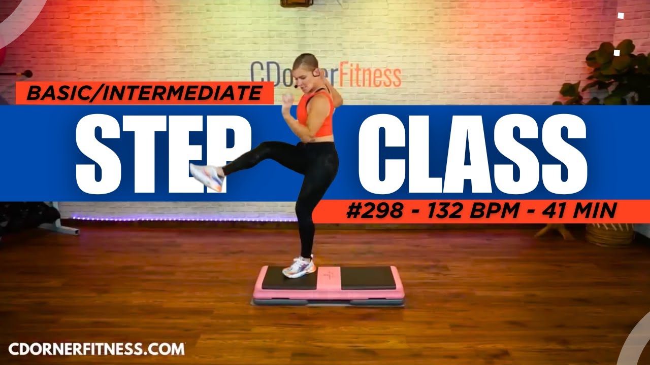 41-Min Basic to Intermediate Step Aerobics | Cardio Step Class 132 BPM #298