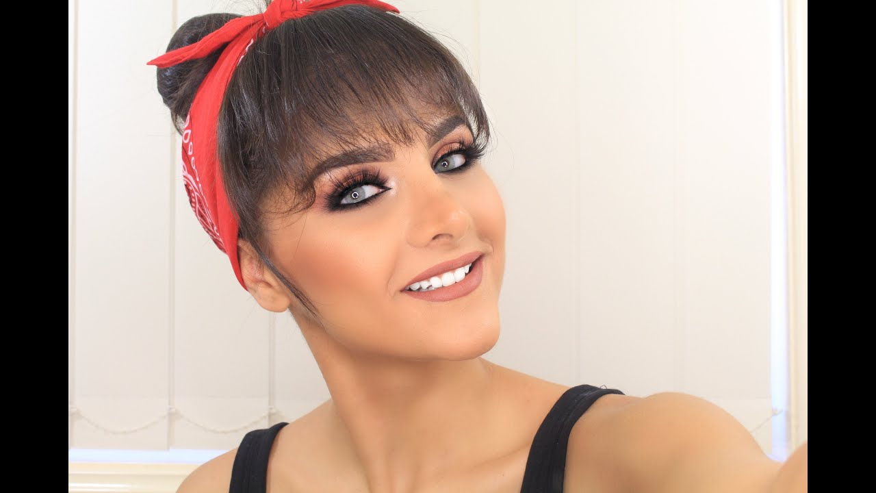 Fake Bangs Tutorial...طريقة عمل غرة للشعر بدون قص Karolin Khushaba