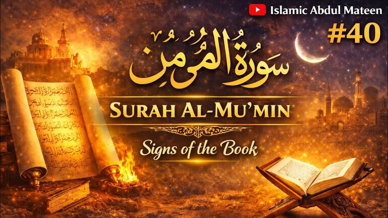 Surah No. 40 (Surah Al-Mu'min) Most Beautiful soothing reciataion @Islamic Abdul Mateen 
