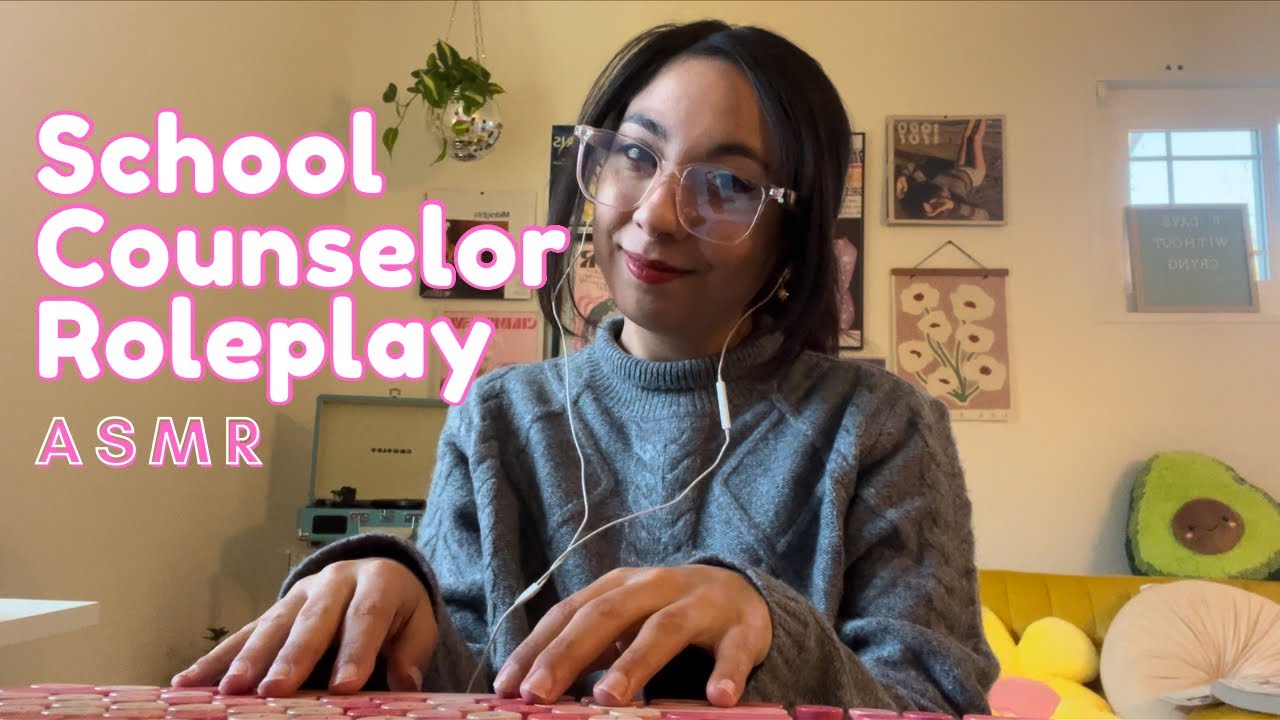 ASMR school counselor role-play (typing/keyboard sounds)