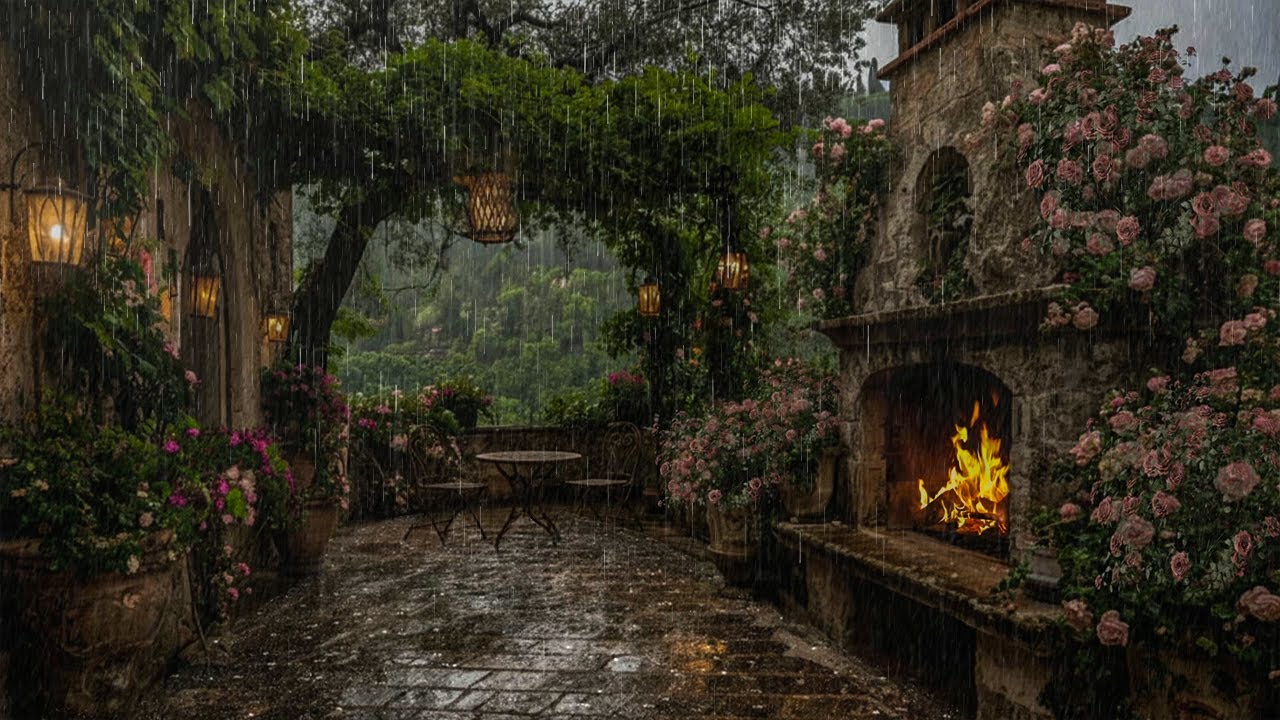 Rainy Spring Garden – Rain Sounds for Studying,Working,Reading & Relaxing | Peaceful Garden Ambience