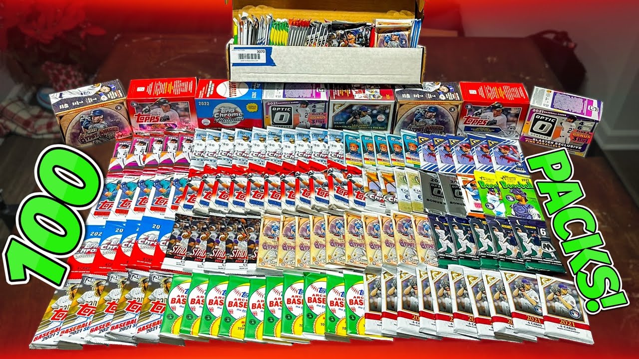 I OPENED 100 MODERN BASEBALL CARD PACKS!!! Here's What I Got...