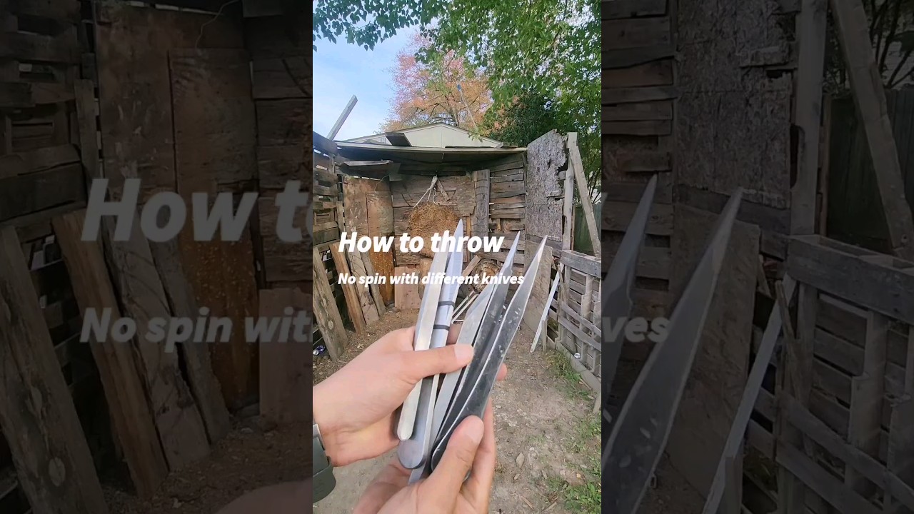 How to throw no spin with different knives