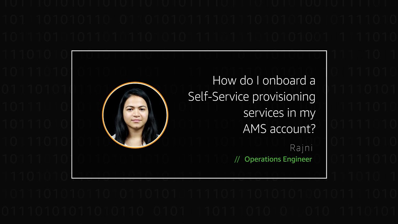 How do I onboard a Self-Service provisioning services in my AMS account?
