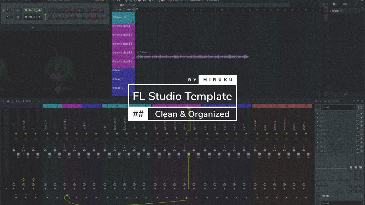 Clean and Organized FL Studio Template | Free Download and How to Use it (by Miruku)