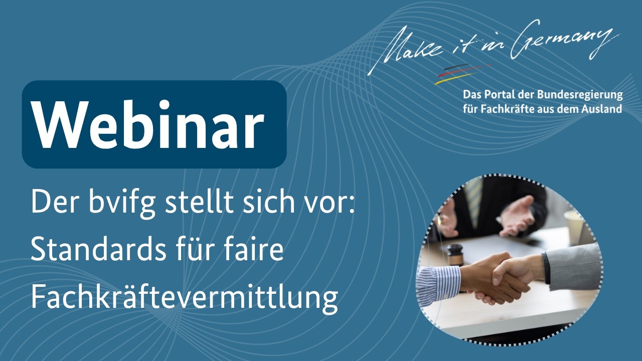 Webinar - Der bvifg stellt sich vor: Standards für faire Fachkräftevermittlung