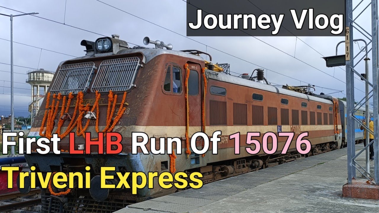 First LHB Run of 15076 Triveni Express|| Tanakpur Shaktinagar||Journey Vlog|| यात्रा लखनऊ तक ||