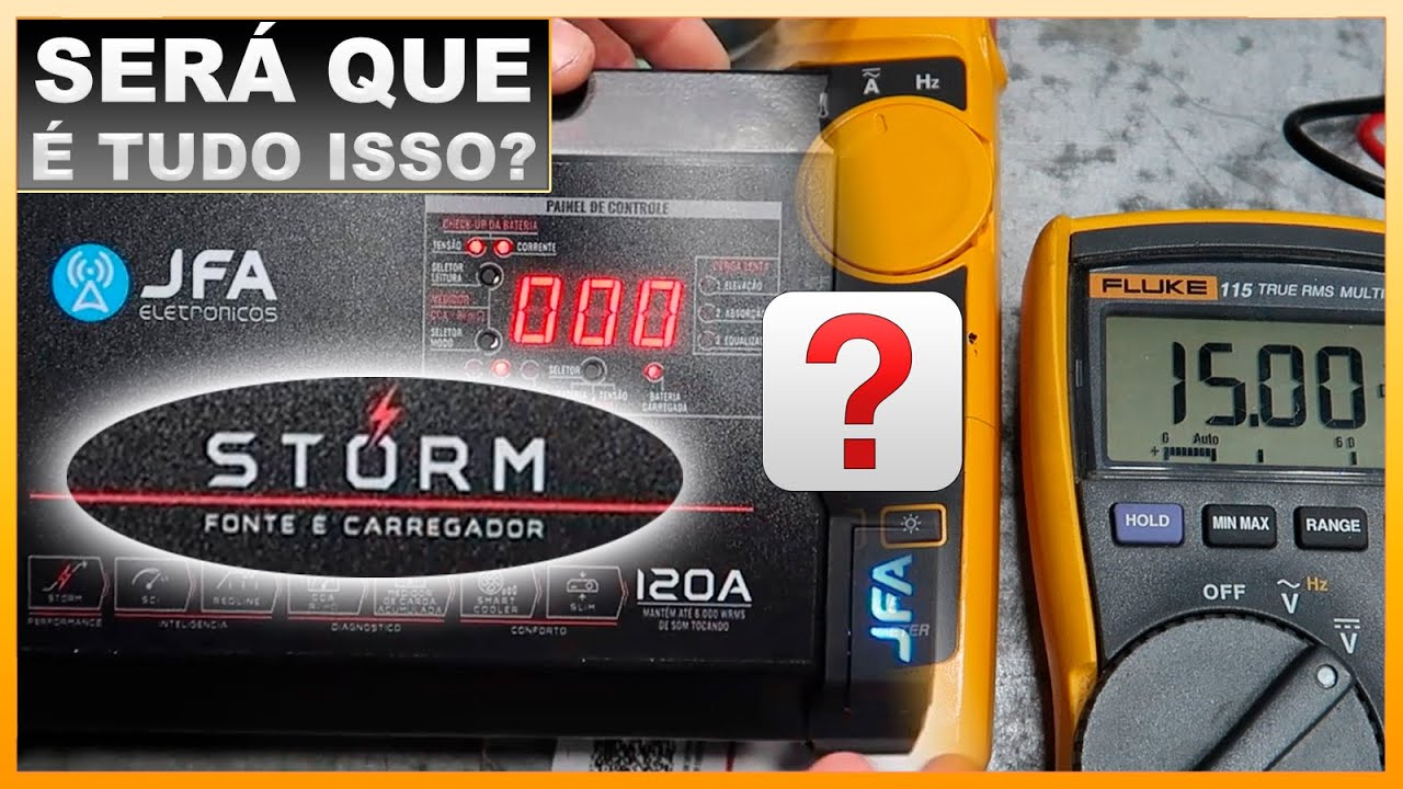 FONTE JFA STORM 120 AMPÉRES - REVIEW COMPLETAÇO + VISITA DA JFA