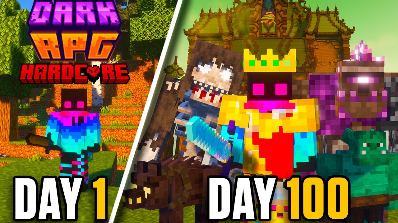 I SURVIVED 100 DAYS IN FANTASY MINECRAFT HARDCORE!!