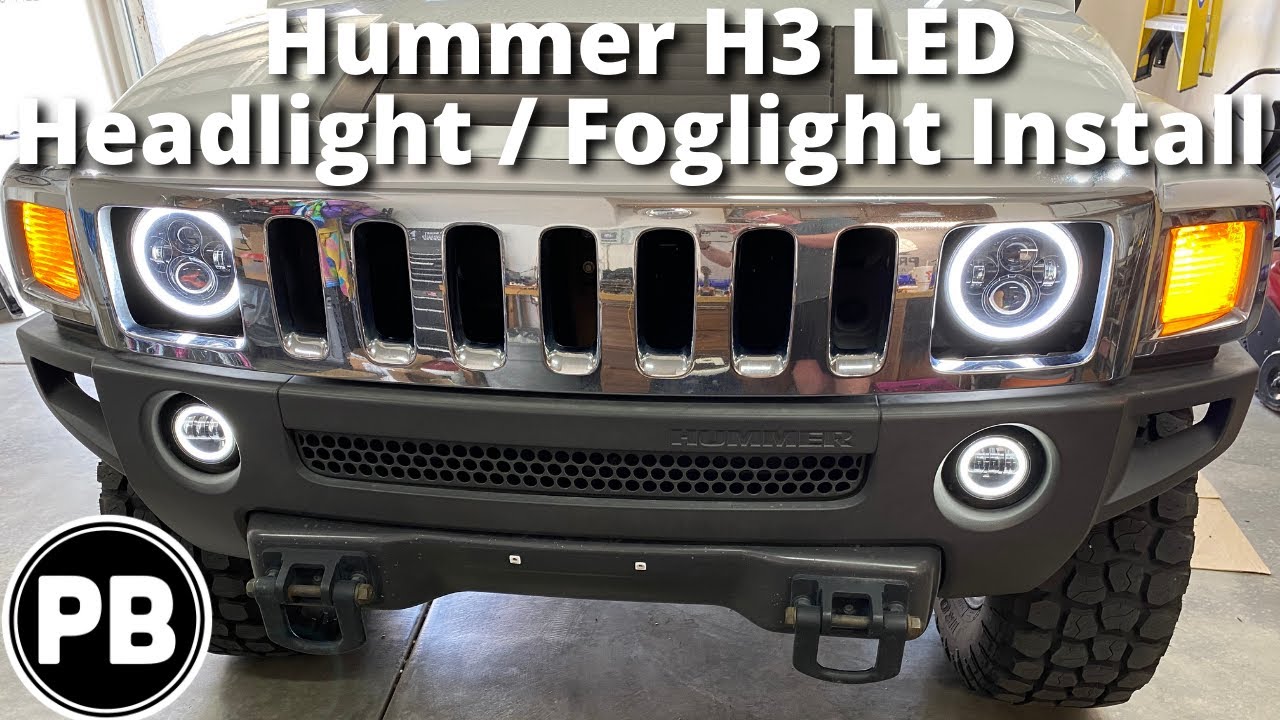 Установка фар и противотуманок Hummer H3 в режиме покадровой съемки