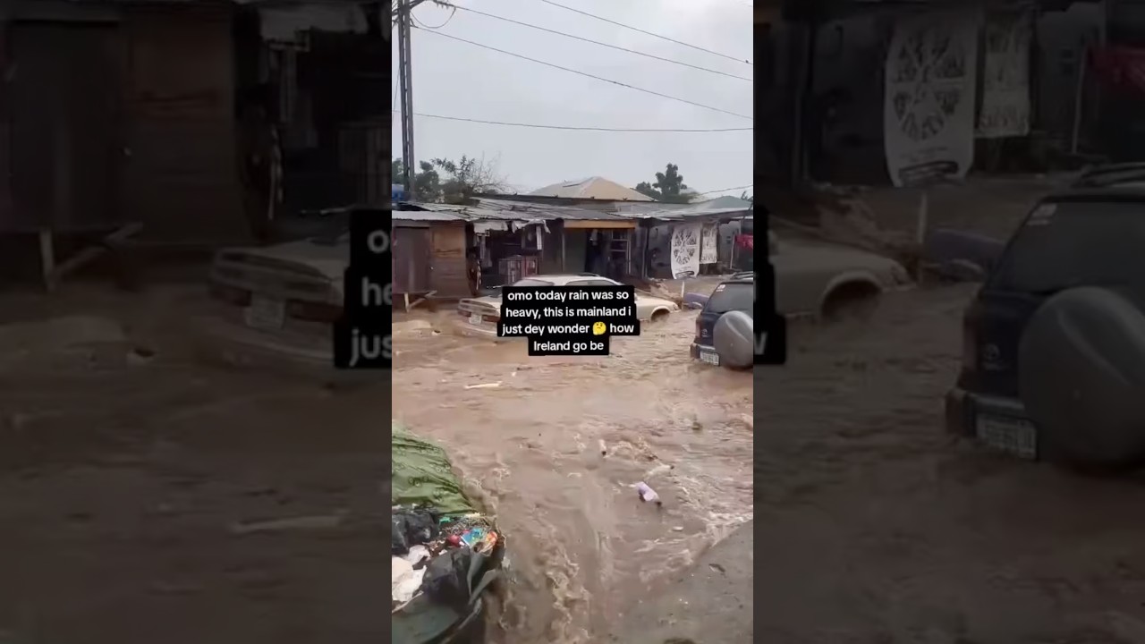 Mainland experience serious flooding after heavy rainfall in Lagos this afternoo June 28