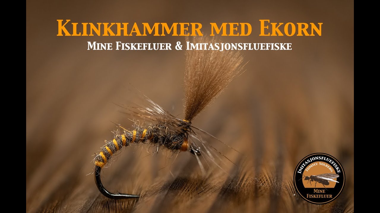 Klinkhammer. Her langer jeg en med ekorndubbing. Mine fiskefluer og imitasjonsfluefiske