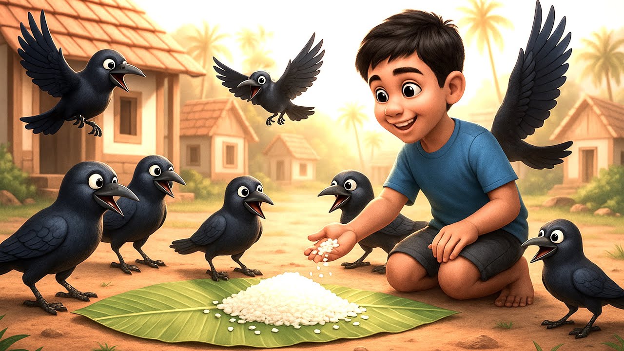 Crow Song Rhymes for Kids in English kaa kaa kaa song Funny song with Crow