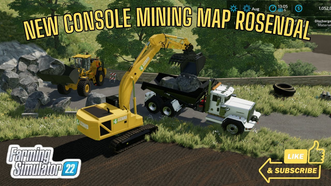NEW MAP For Console Mining HUGE Rock  - Rosendal | Farming Simulator 22 #fs22 #farmingsimulator22