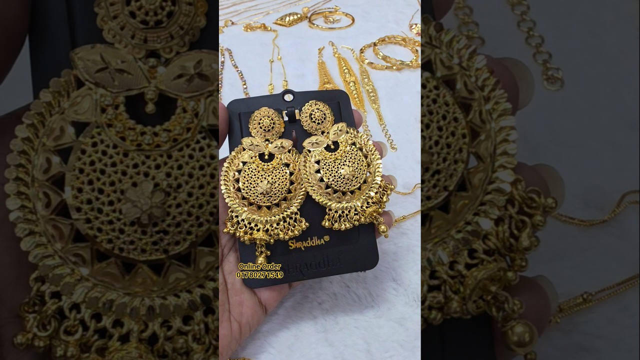 1.5 gram gold plated bangles earrings #help_talk #Shorts #partyjewelry #goldplatedjewelry