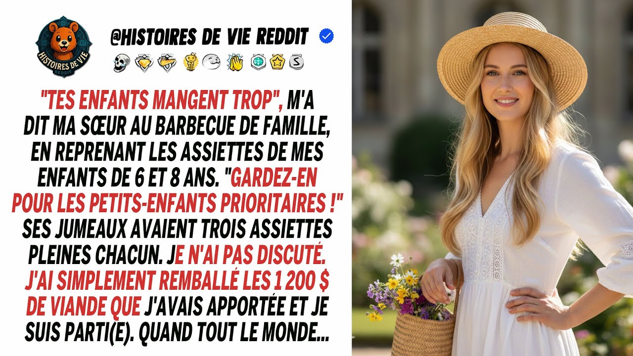 « Tes enfants mangent trop. » Au BBQ, ma sœur a repris les assiettes de mes 6 et 8 ans.