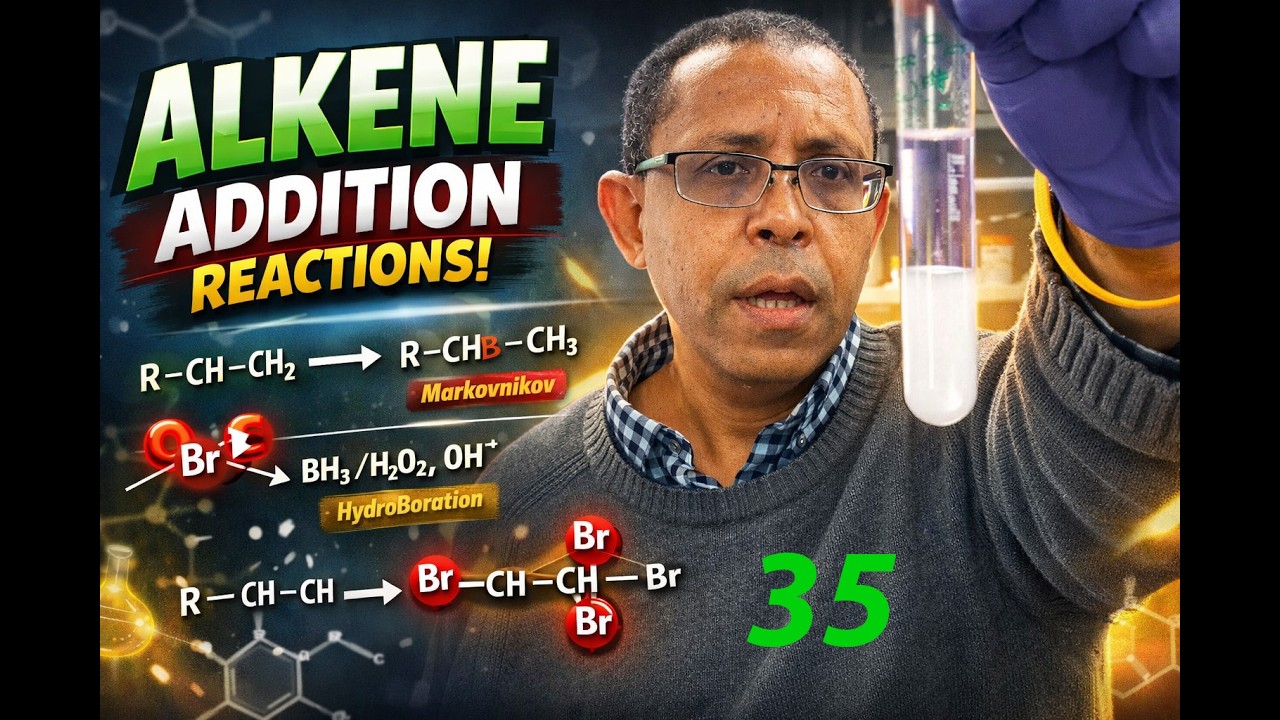 Addition Reactions of Alkenes | Dihalides, Halohydrins & Hydroboration–Oxidation (Syn/Anti Addition)