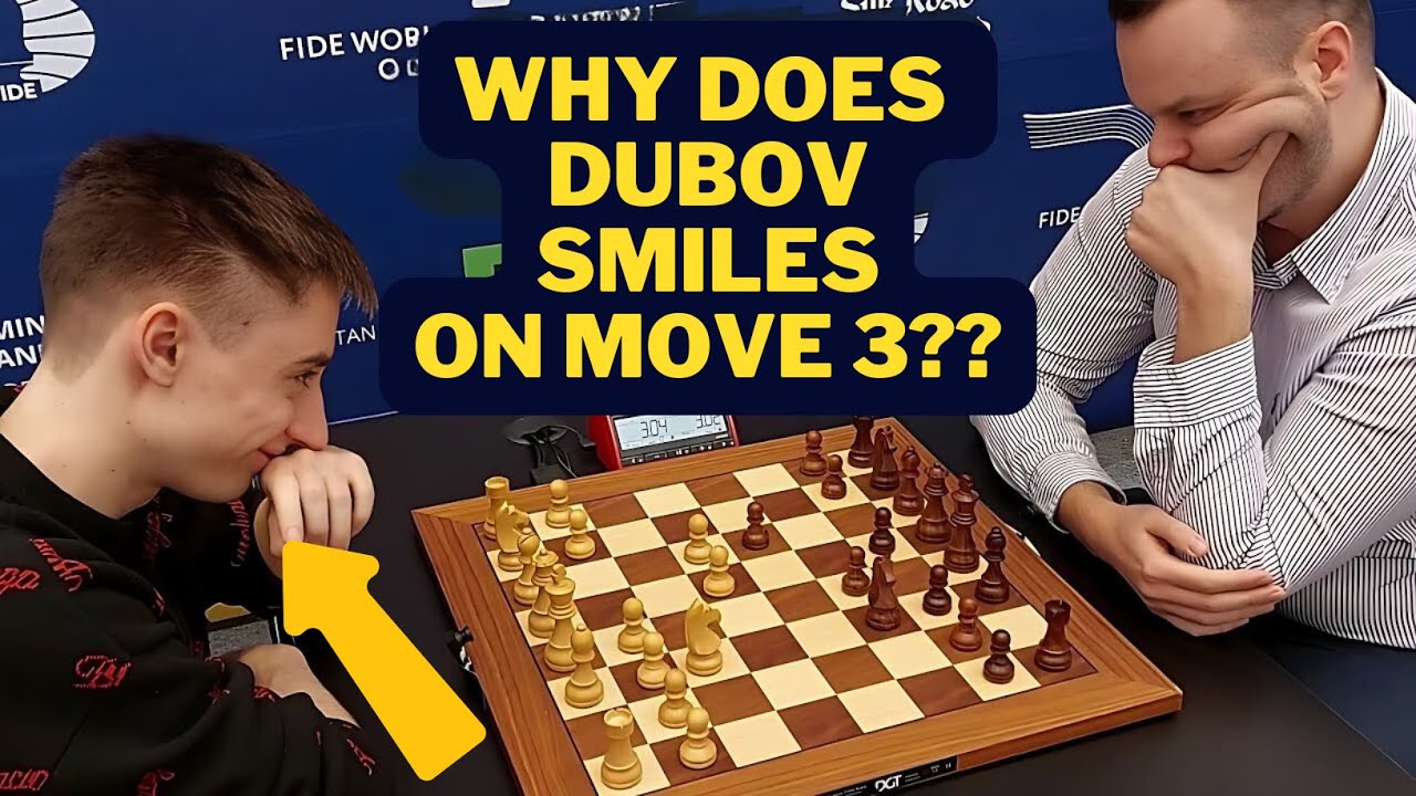Why does Dubov smile on move 3??  Daniil Dubov vs. Aleksandar Inđić | World Blitz Championship 2023