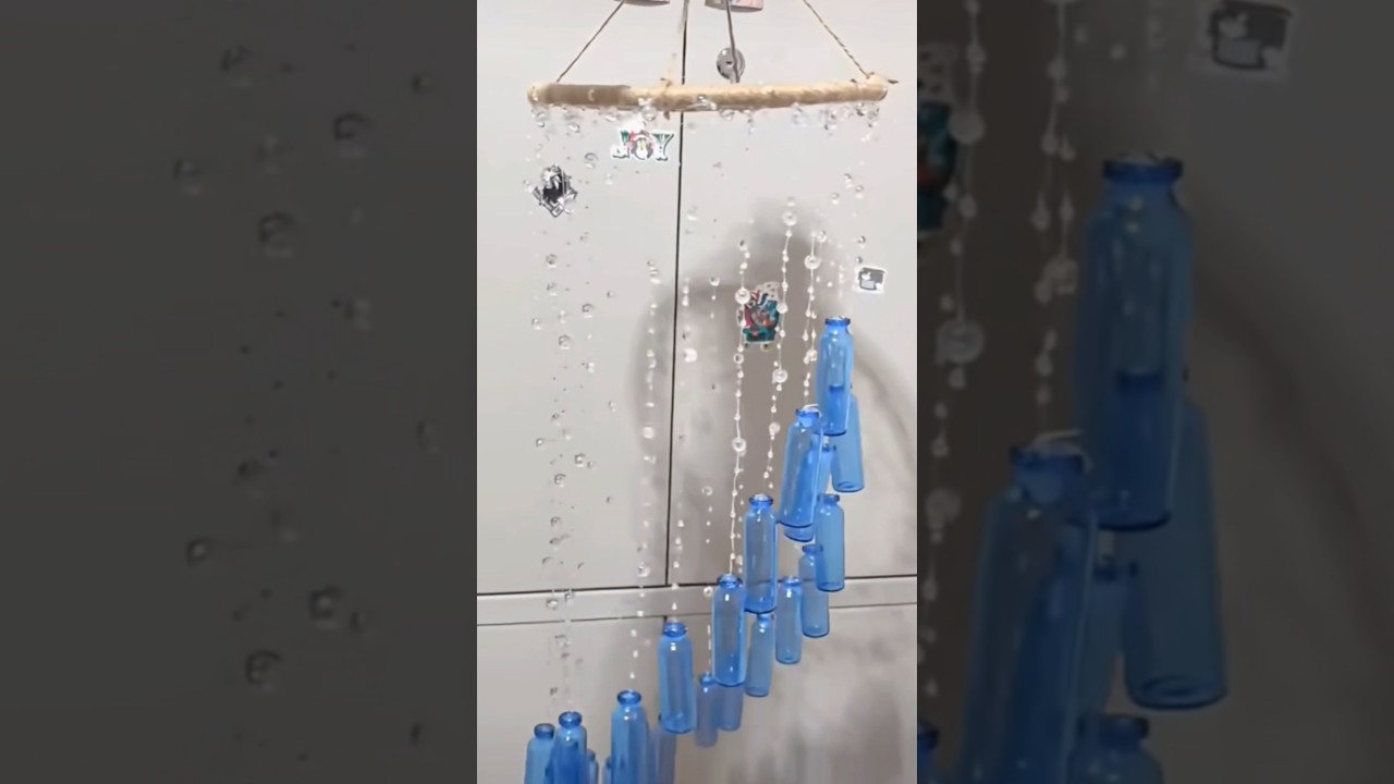Blue Bottle Wind Chime 2.0 Tutorial is Here❤❤❤❤❤❤❤❤ For Handicraft LoversThank you all for your like
