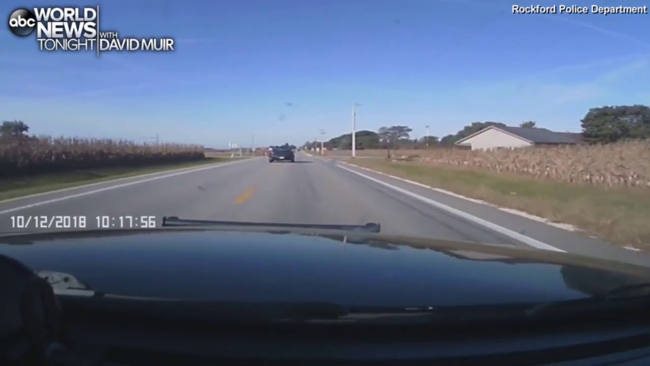 Carjacking suspect caught on police dash cam flipping car in Ohio police chase