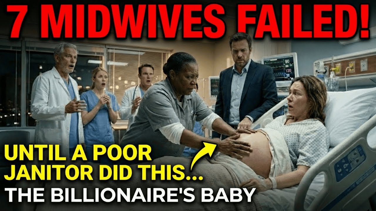 7 Midwives Failed to Deliver the Billionaire’s Baby — Until a Poor Janitor Walked In And Did What..