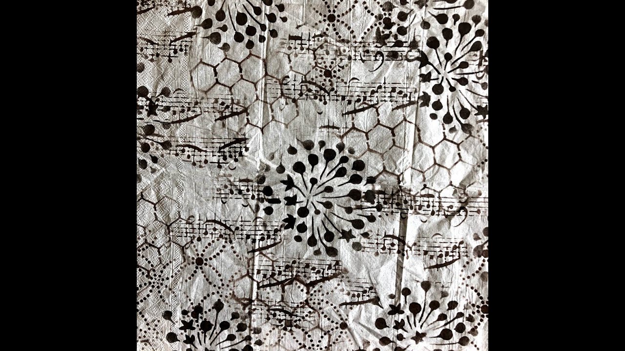 DIY  Craft Hack - Designer Patterned Collage Paper Using Stencils