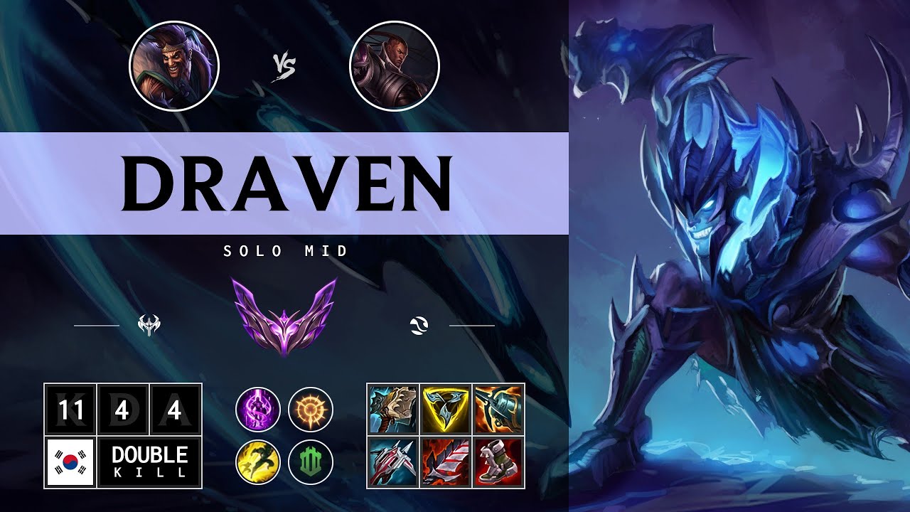 Draven Mid vs Lucian - KR Master Patch 14.13