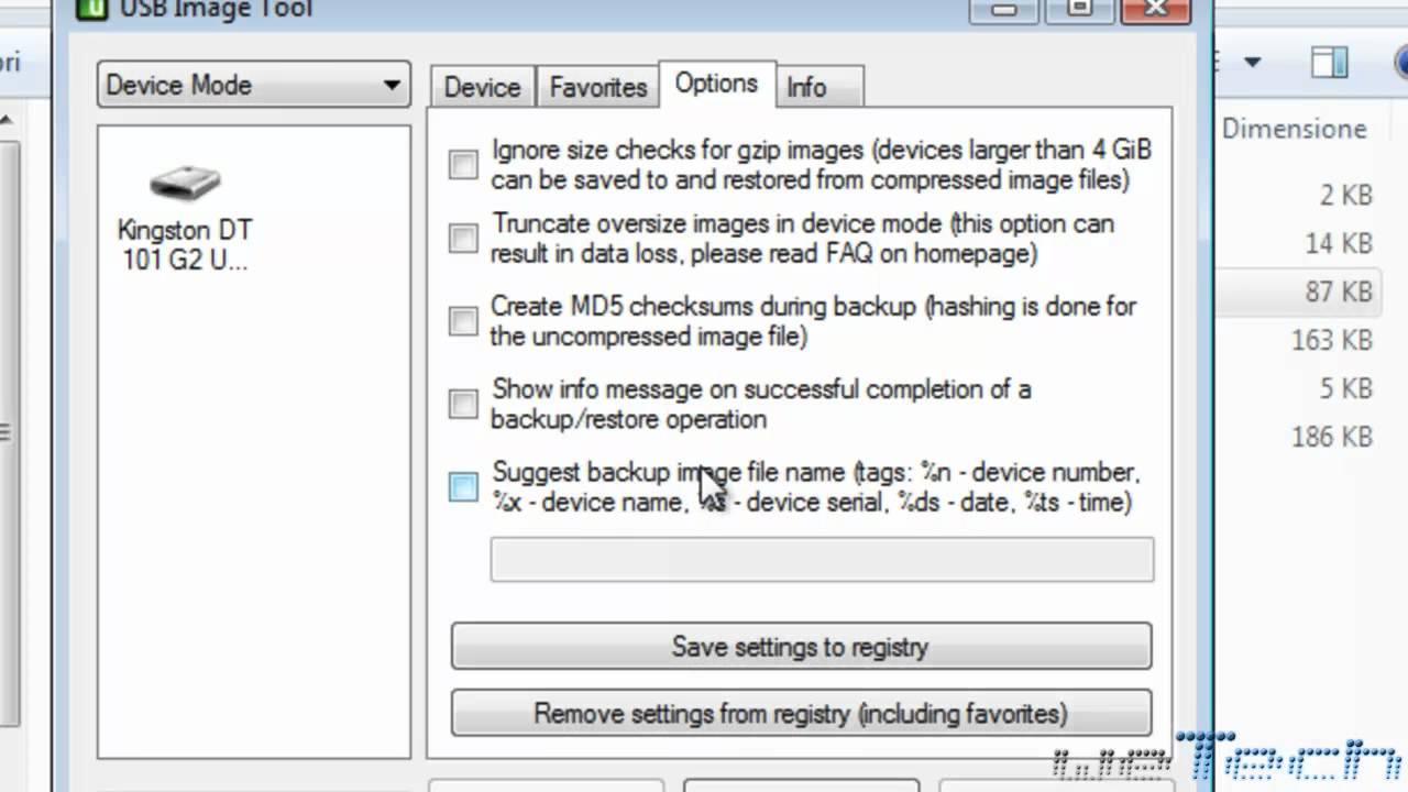 Come fare semplicemente un backup della tua pen-drive USB con USB Image Tool