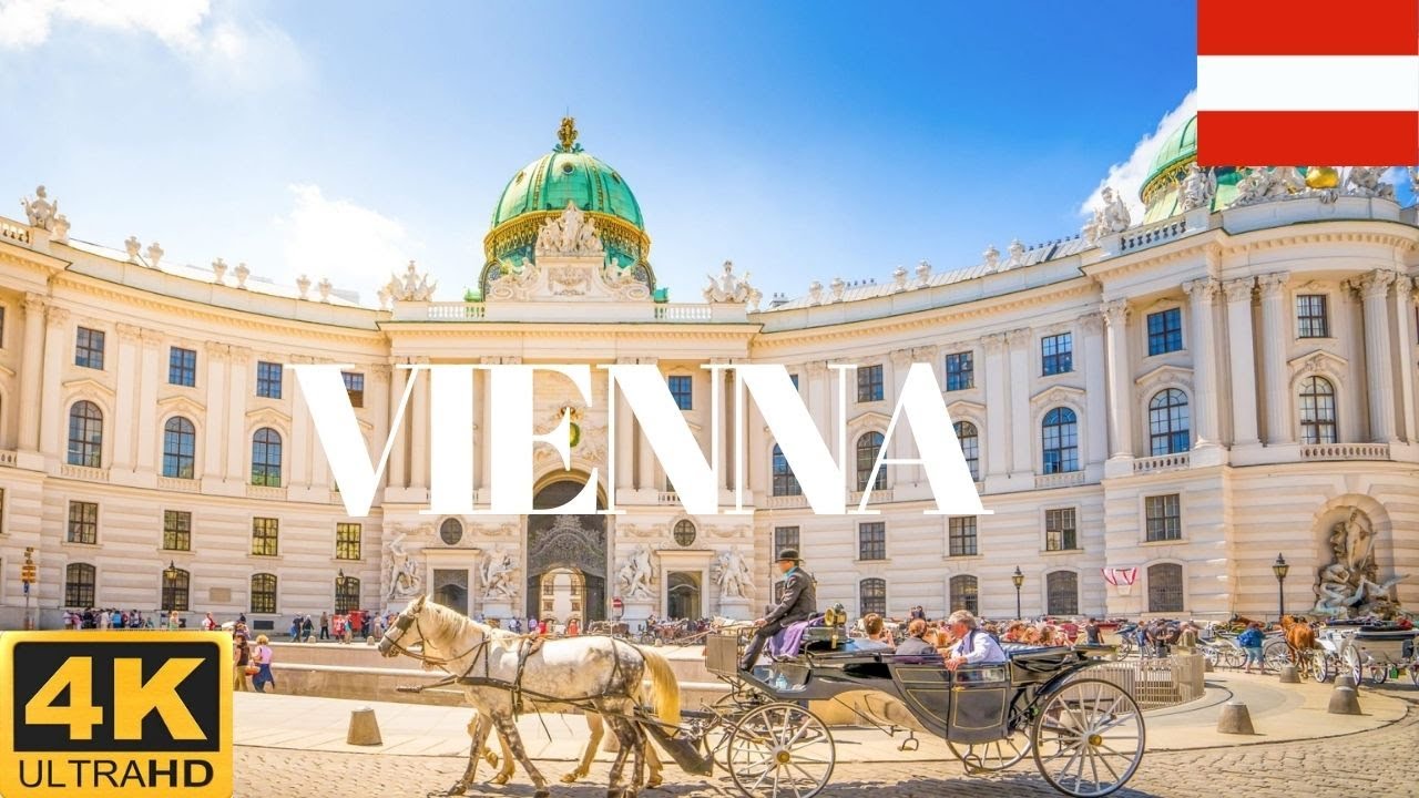 Vienna Walking Tour 4K Ambient Sound with subtitles