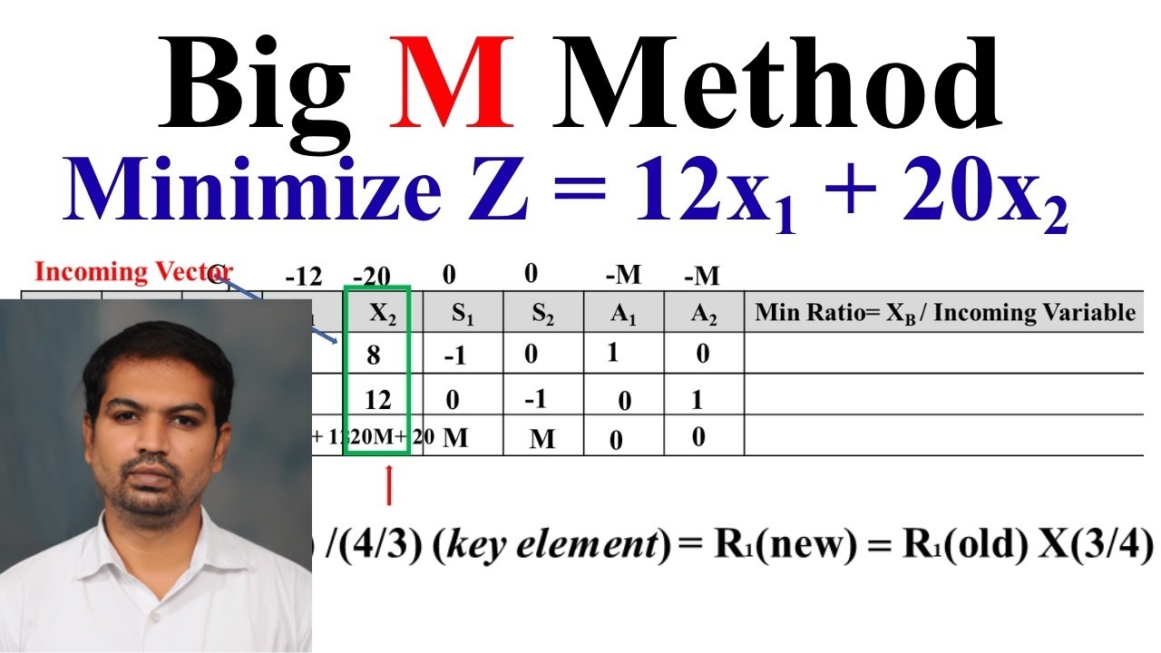 Lec-41 : Big M Method : Minimization  #bigmmethod #bigM