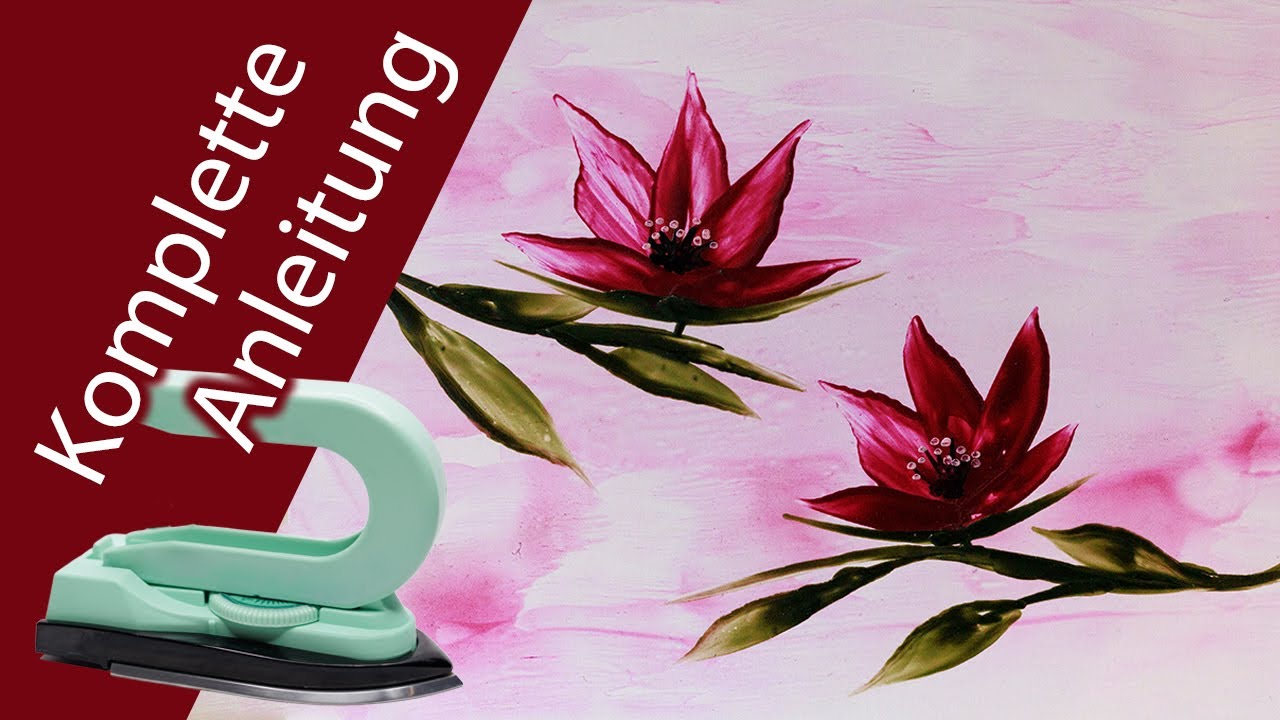Encaustic - Phantasie-Blume - Schritt für Schritt zum fertigen Bild