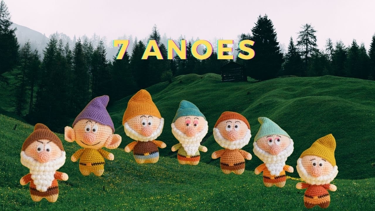 7 Anôes a crochê (CABEÇA) passo a passo