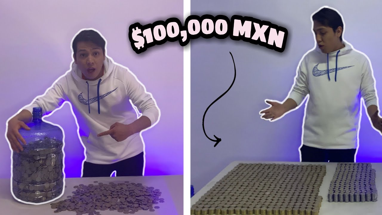 ABRIENDO GARRAFÓN DE MONEDAS DE $10 - $5 ¿Cuánto ahorré?💰 | Dalier Juarez