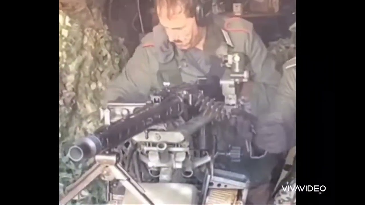 mg-42 firing with quick change of barrel.