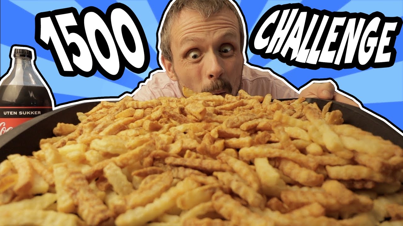 1,5Kg Pommes Frites, 1,5L Cola på 1500 Sekund?! - 1500 Subscriber Challenge!