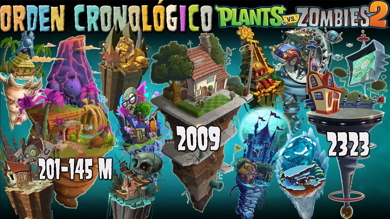 ¡Todos los Mundos de Plantas vs Zombis 2 en Orden Cronológico! ¡Datos, Curiosidades y más!