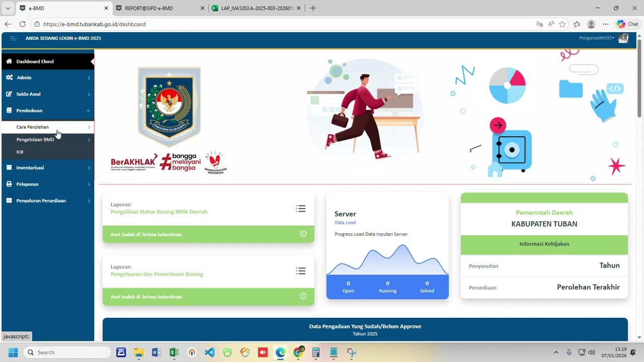 Tutorial E-BMD - LAPORAN PENGADAAN BMD BERUPA ASET TETAP