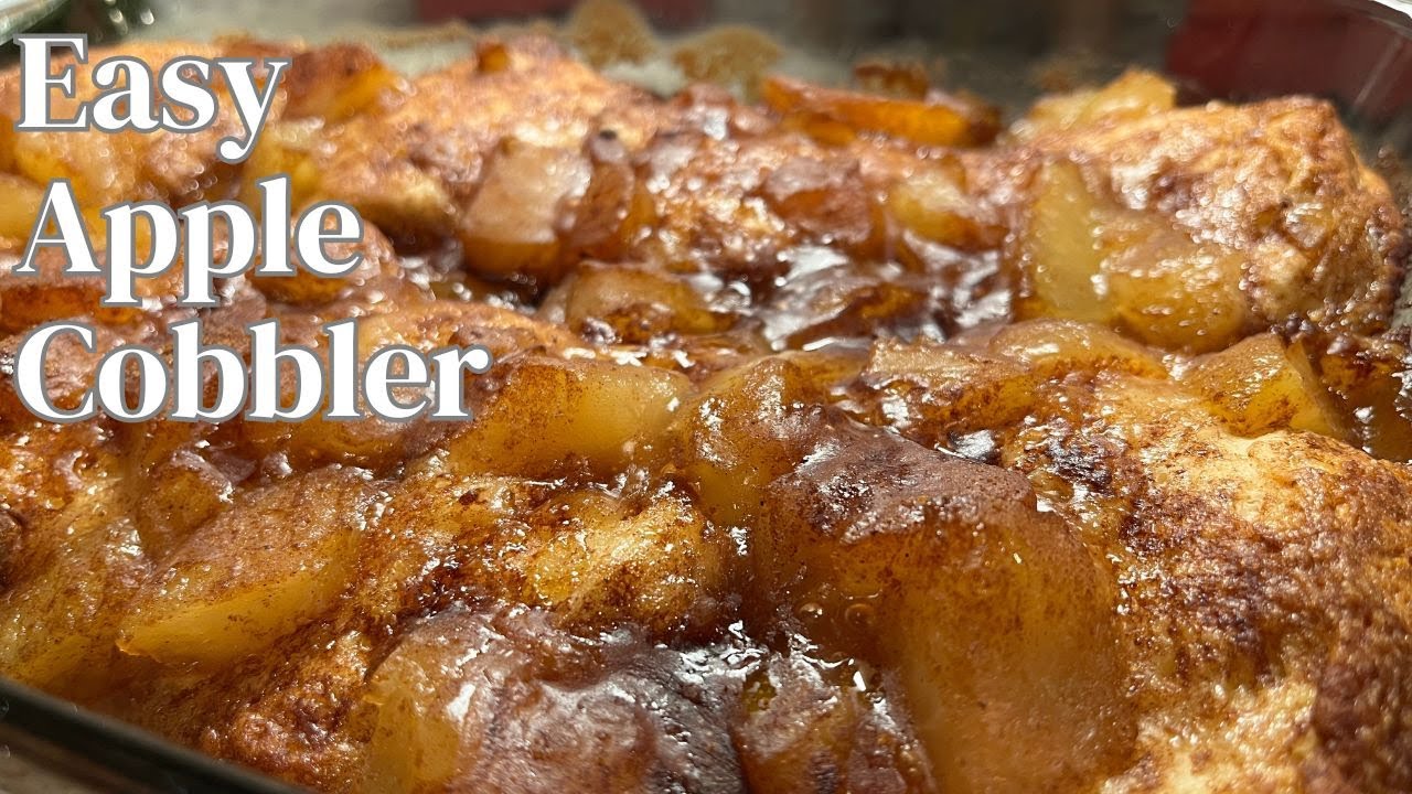 Easy Apple Cobbler | Using Canned Apple Pie Filling | Apple Recipes |  Apple Cobbler Recipe