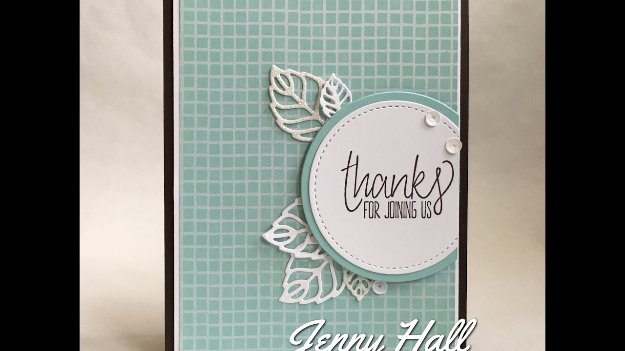 Off centered design and die cuts with Jenny Hall using Stampin Up products