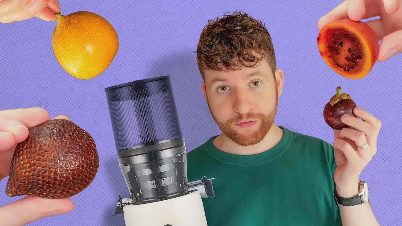 Ich probiere verrückte Früchte aus