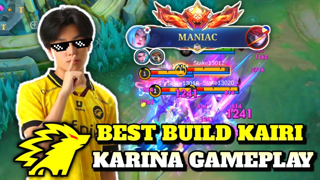 BEST KARINA BUILD FROM ONIC KAIRI - SOLO RANK TO MYTHICAL GLORY 