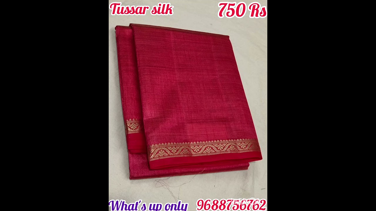 Tussar saree with Running blouse offr sale 750 Rs ship Extra online payment only what'sup 9688756762