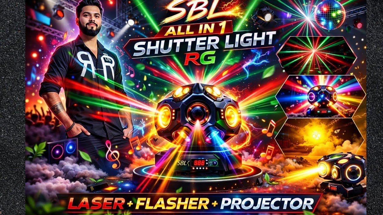🔥SBL Laser NEW Shutter+STROBE+16 led LASER Light price DJ Light price pixel light dj setup DJ LIGHTS